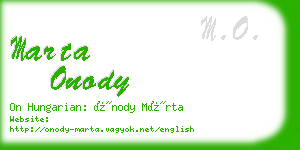 marta onody business card